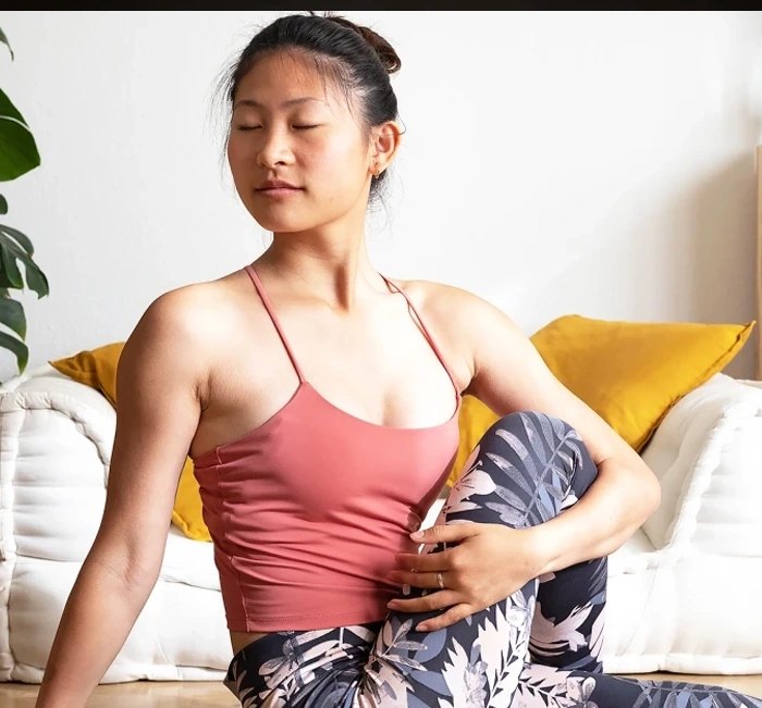 A measuring tape at the waist