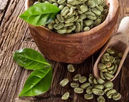 Green coffee beans, unroasted